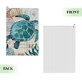 thumbnail image 2 of Lsque Watercolor Sea Turtle Premium Golf Towel - Ultra Absorbent and Quick Drying Microfiber Towel with Carabiner - Gift for Men -24" X 16", 2 of 8