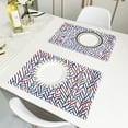 thumbnail image 6 of Art Line Pattern Reversible Placemat Set of 4 Non Slip Coffee Mats 18x12 Inch for Dining, Kitchen, Coffee, 6 of 9