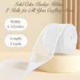 thumbnail image 2 of Natural Jute Burlap Wired Ribbon for Gift Wrapping, Christmas Tree Ribbons, Crafts, Wreaths, Thanksgiving - 1 1/2 Inch x 10 Yards, 2 Rolls, 2 of 7