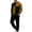 Yellow, variant on Babcutegg Mens Outfit 2-Piece Color Block Crewneck Sweatshirt and Jogger Pants Casual Active Set Red Size 2XL