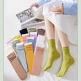 thumbnail image 2 of Cute Breathable Socks Casual Solid Color Lastic Socks Soft Short Socks Blue, 2 of 6