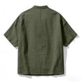 thumbnail image 4 of Aofany Men's Button Down Shirts Short Sleeve Casual Shirts Cotton Linen Summer Beach Shirts Vacation Shirts, 4 of 5