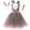 Grey, variant on Easter Outfits for Girls Sleeveless Tutu Tulle Dresses and Headband Set Dress up Performance Stage Outfit 8-9 Years Girls Clothes