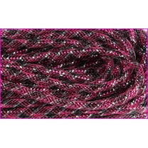 Black, Silver and Fuchsia Metallic Foil Flex Tubing, 8mm x 30 Yards