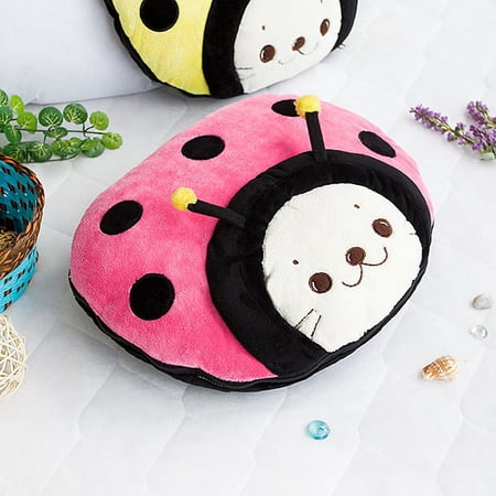 [Sirotan - Ladybug Pink] Blanket Pillow Cushion / Travel Pillow Blanket (39.4 by
