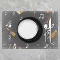 thumbnail image 2 of Magnetic Tape Placemats Set of 4 for Musical Optical Disc Placemat for Kitchen Dining Table Decor Indoor Outdoor Phonograph Music Table Place Mats, Popstar Party 18"x12", 2 of 4