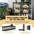 thumbnail image 3 of 4 Shelves Adjustable Storage Steel Wire Shelves Black, 63" Tall Steel Wire Shelving Unit Heavy Duty Utility Racks for Garage Basement Kitchen Closet Oganization, 3200 lbs Capacity, 2PC, 3 of 12