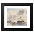 thumbnail image 2 of Hendrik Abraham Klinkhamer 17x15 Black Modern Framed Museum Art Print Titled - Ship in the Ice on a River Near a City (1845), 2 of 5