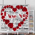 thumbnail image 2 of I Love You Shower Curtains with Hooks Red Hearts Black Abstract Love Creative Design Bathroom Curtain Decor with Hooks for Bathroom Valentine''s Day Bathroom Shower Curtain Set 84x72 Inches, 2 of 6