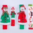thumbnail image 3 of Inteprter 4 piezas de cubiertas de manijas de nevera de Navidad, accesorios, adorno de Festival interesante, cubiertas de puerta de horno Kits de decoración para fiestas, 3 of 6