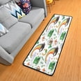 thumbnail image 5 of GZHJMY St. Patrick's Day Runner Rug 72"x24",Shamrock Green Clover Leaves Leprechaun Hat Horseshoes Beer Rainbow Candy Non-Slip Anti Fatigue Comfort Floor Mats Kitchen Rugs, 5 of 7