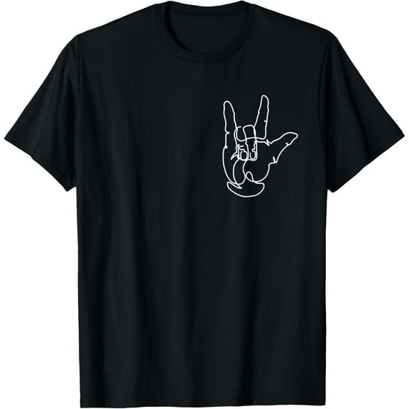 American Sign Language ASL T-ShirtMen and women, Black T-shirt, size: Extra large