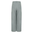 thumbnail image 4 of Pantalones palazzo de cintura alta para mujer - Pierna ancha, bolsillos - Informal/Mezcla de lino - Pantalones de moda - S-XXL, 4 of 5