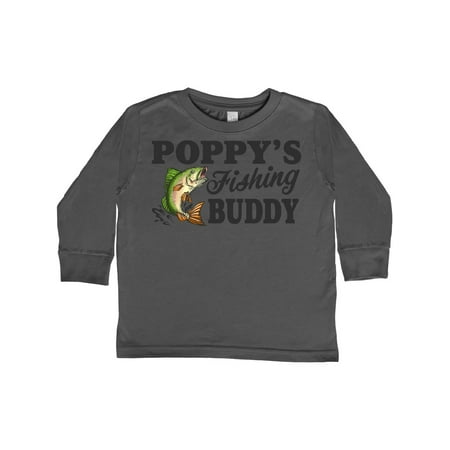 

Inktastic Poppy s Fishing Buddy Gift Toddler Boy Girl Long Sleeve T-Shirt