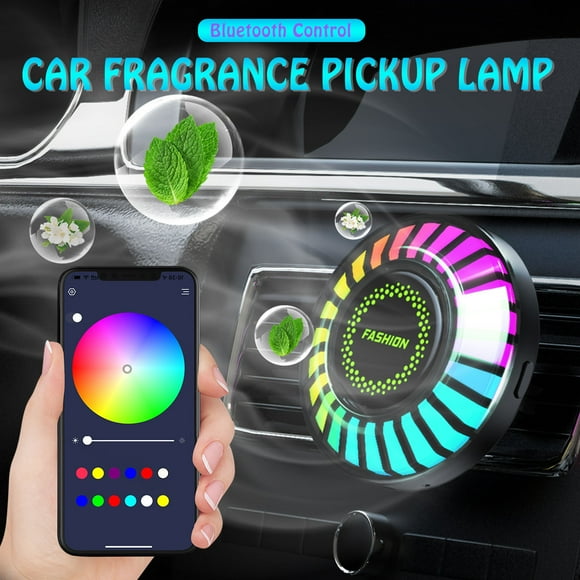 MAOWAPLG en Voiture Aromathérapie RGB LED Couleur Micro à Commande Vocale Musique Intelligente 20ml