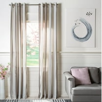 SAFAVIEH Jara Grommet Curtain Window Panel, 52" x 84", Assorted Beige