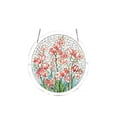 thumbnail image 2 of Lypsnake Acrylic Puzzles Sun catchers Window Hanging,Pink Tulip Floral Stained Glass Style Light Refracting Hanging Ornament,Decorative Pendant for Garden Patio Window Wall Living Room, 2 of 6