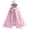 Pink, variant on Gilrs Thicken Warm Velvet Cape Kids Princess Hooded Cloak Fancy Dress up Snowflake Cape