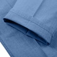 thumbnail image 5 of Pafei Tyugd Linen Pants Men Casual Summer Comfy Breathable Cotton Pants with Pockets Elastic Waist Loose Fit Straight Leg Beach Pants Light Blue 4XL, 5 of 8