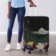 thumbnail image 4 of HELLHERO Starry Night Camping Print Suitcase Guard Polyester Unique Bottom Zipper Luggage Cover for Friend, 4 of 7