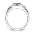 thumbnail image 2 of Real 14kt White Gold Black and White Diamond Mens Ring Size: 10; for Adults and Teens; for Women and Men, 2 of 5