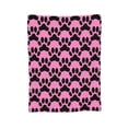 thumbnail image 1 of Pink Animal Dog Paw Throw Blanket, Super Soft Anti-Pilling Flannel Bed Blankets, 40"x30", 1 of 8