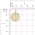 thumbnail image 4 of 14k Tricolor Gold, Mis 15 Anos Quinceanera Virgin Mary Guadalupe Pendant Religious Charm 17mm NO Necklace, 4 of 8