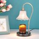 thumbnail image 1 of Calentador de moderno Lámparas de de cabecera eléctricas Quemador de cristal Difusor de Lámpara de terapia Base de mármol negro perfecl Lámpara de vela más cálida, 1 of 8
