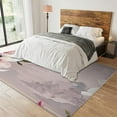 thumbnail image 3 of Pink Magnolia Area Rug, Woman Flowers Indoor Non Slip Living Room Rug, Low Pile Foldable Home Decor Carpet For Bedside Bedroom Kitchen Dining Room Decor Floor Mat 3 x 5ft, 3 of 6