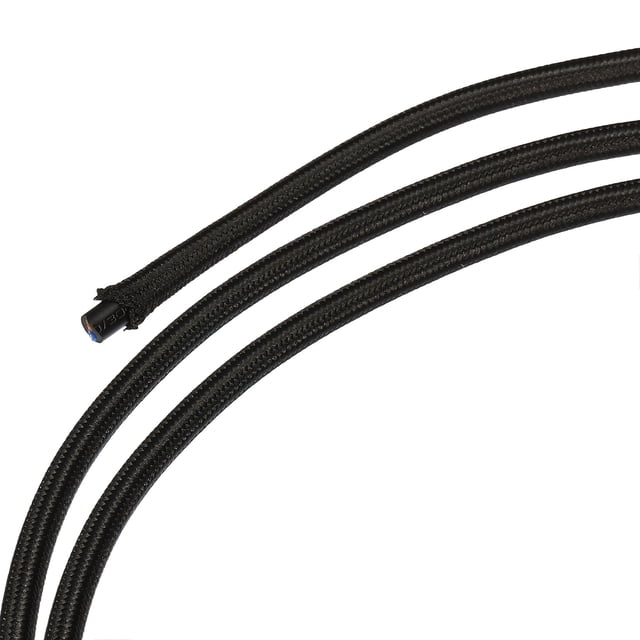 Retorcido Tela Cubierto Cable 2 Núcleo 18AWG 3,0m/9,84 Pies, Vintage Tejido Tela Electricidad Cable para Colgante Luz Bricolaje Proyecto, Negro