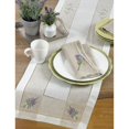 thumbnail image 5 of Saro Lifestyle Embroidered Lavender Hemstitch Table Runner, 5 of 5