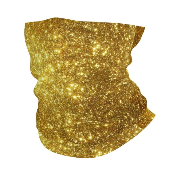 Neck Gaiter Face Mask Men Women Gold Seamless Bandana Face Cover Scarf Mask Balaclava Headband