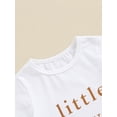 thumbnail image 6 of FEORJGP Toddler Girl Summer Outfit 3M 6M 1T 2T 3T Infant Short Sleeve T-Shirts Letter Print/Embroidery Shirt Crew Neck Tops Elastic Waist Shorts Newborn Cute Casual Daily 2Pcs Clothes Set, 6 of 9
