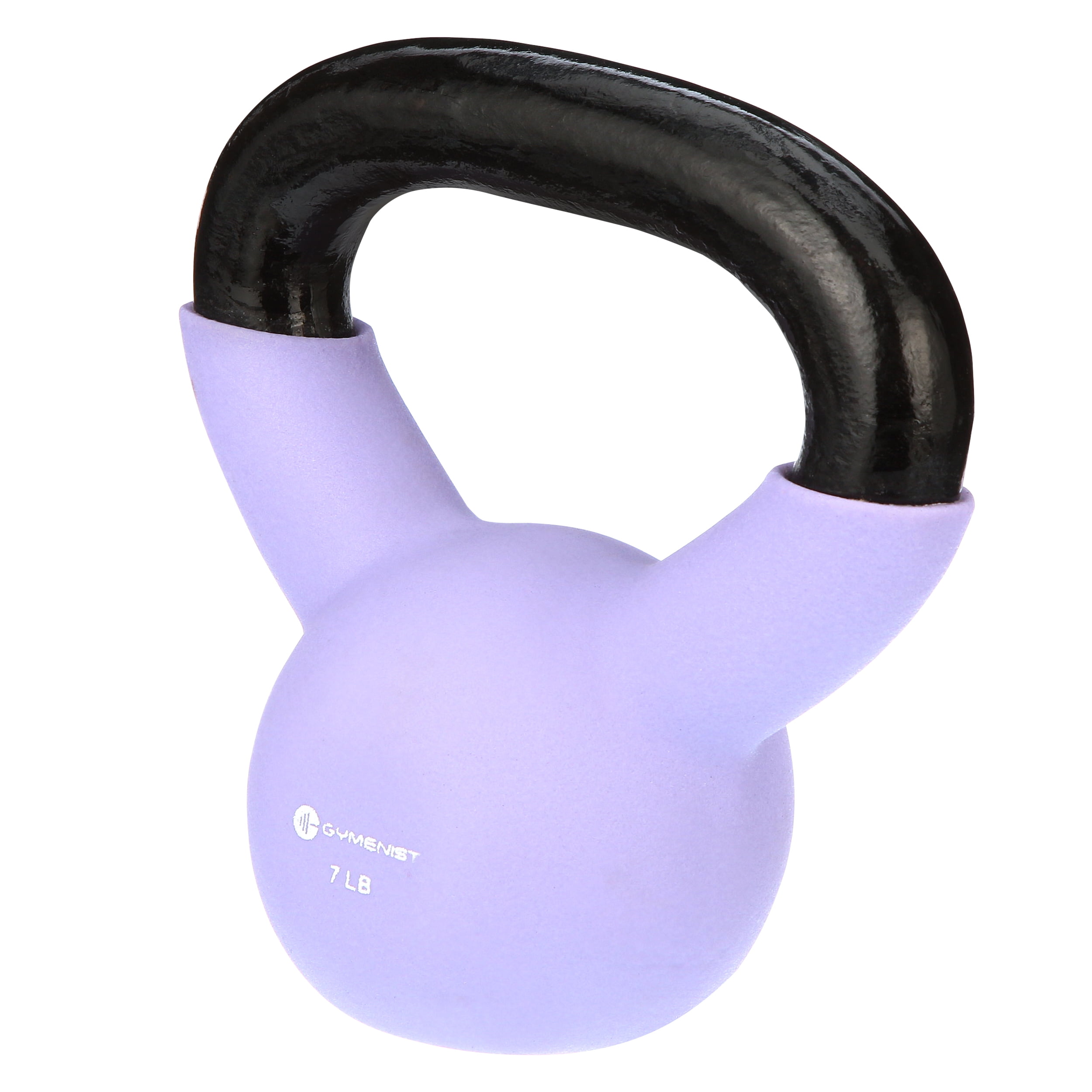 GYMENIST Kettlebell Fitness Iron Weights with Neoprene Coating Around The Bottom Half of The Metal Kettle Bell 