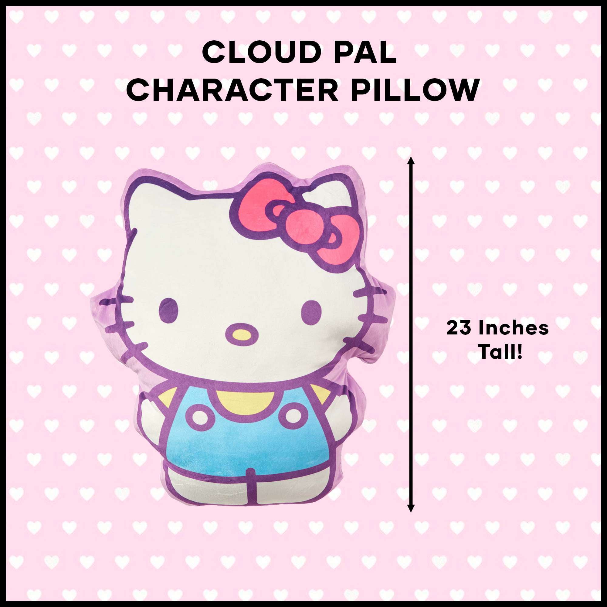 Hello Kitty Sanrio Kids Cloud Pal Pillow, 23 inches – Ultra Soft Plush Character Pillow for Kids