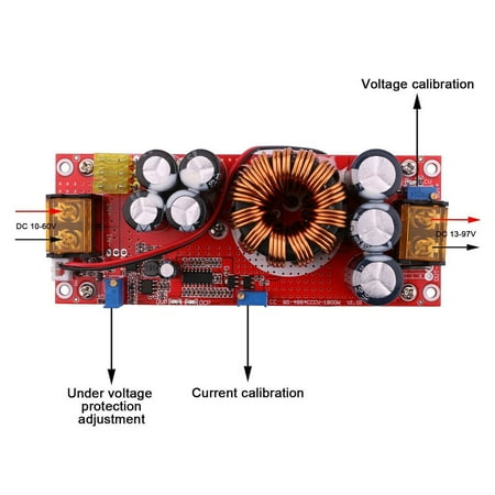 Convertitore Step-up DC-DC 1500W 30A - 10-60V A 12-97V, Per Energie Rinnovabili E LED - Foto 7
