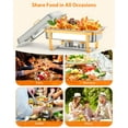 thumbnail image 6 of Yeshouse 8 Quart Stainless Steel Chafing Dishes - Folding Frame Food Warmers for Parties and Catering, 6 of 7