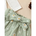 thumbnail image 6 of Hirigin Newborn Baby Girl Clothes Rib Knit Ruffle Romper Daisy Print Pants Headband 0 3 6 12 18 24 Months Fall Winter Clothes Set, 6 of 8