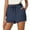 Navy, variant on WAYUTE Shorts for Women Solid Color Casual Drawstring Pocket Shorts Stylish Plain Weave Beach Shorts
