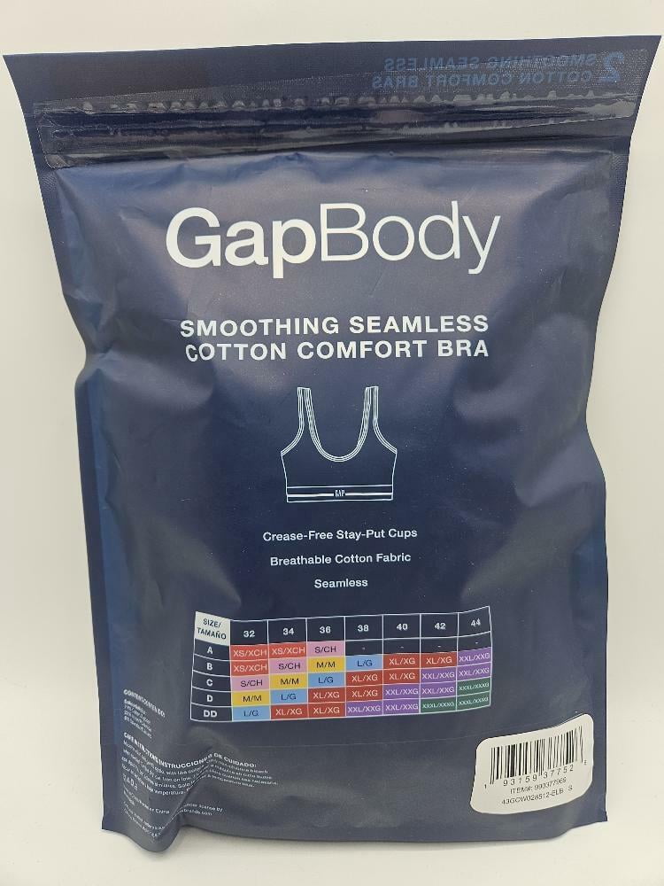 GapBody Women's 2-Pack Seamless Cotton Comfort Bra Small