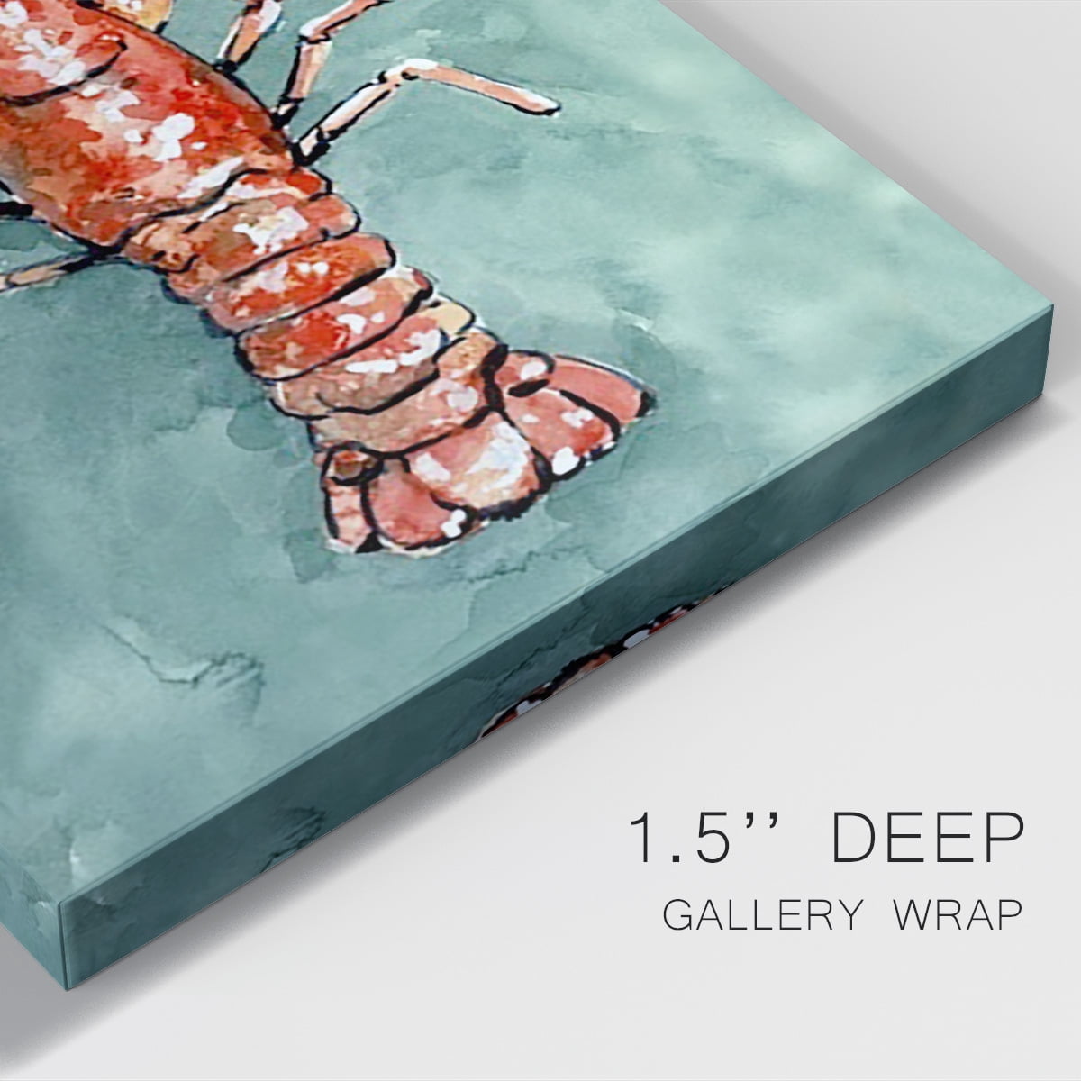 Aquatic Lobster I Premium Gallery Wrapped Canvas - Ready to Hang