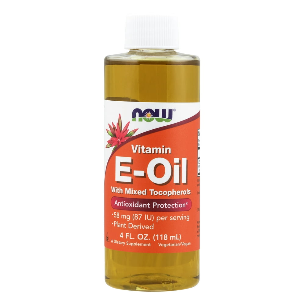 NOW Supplements, Natural Vitamin E-Oil (D-Alpha Tocopherol) plus Mixed ...