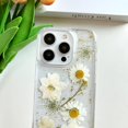 thumbnail image 4 of Funda de teléfono LSEEKA para iPhone 15 Pro transparente con flores reales, 4 of 7