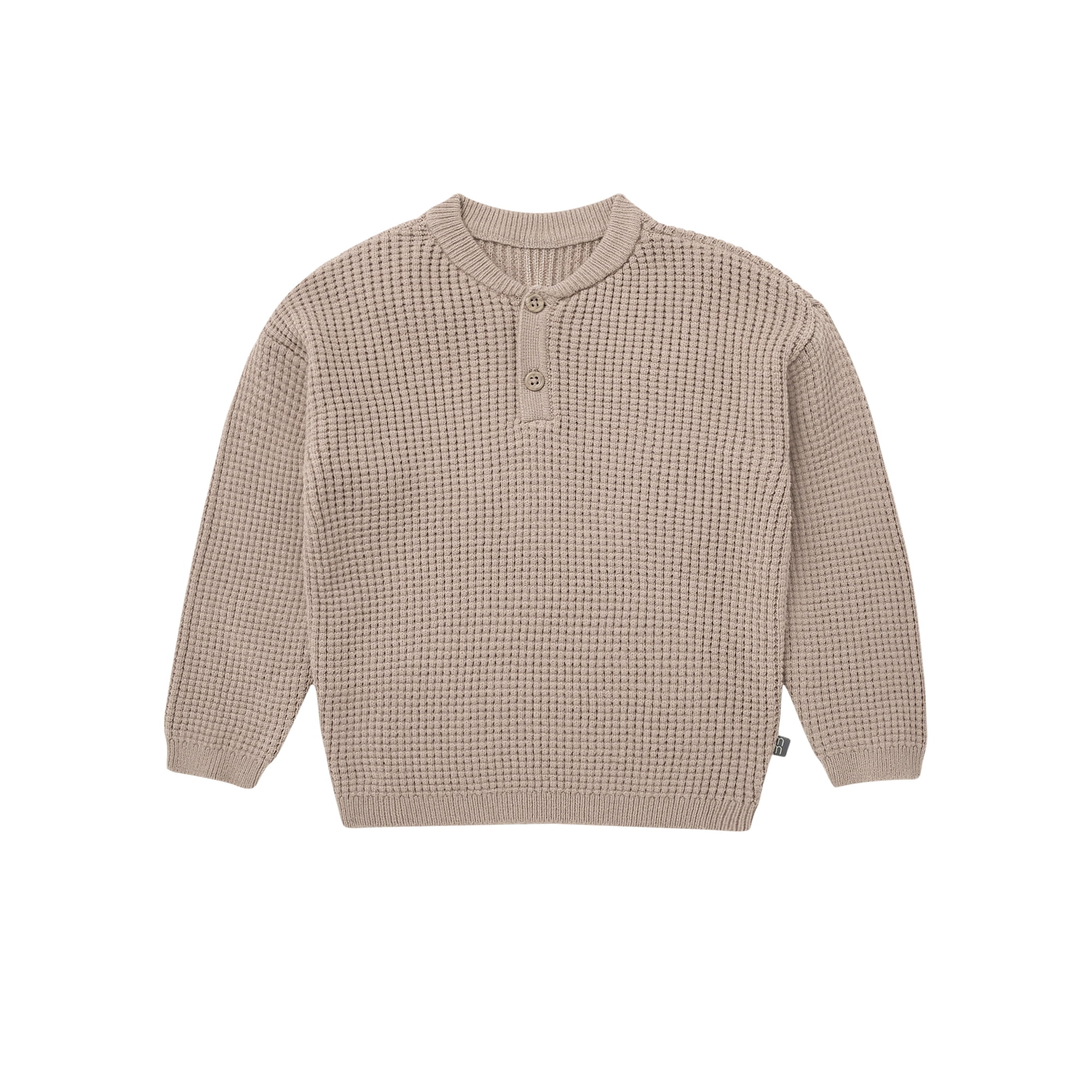 Modern Moments by Gerber Toddler Boy Waffle Henley Sweater Knit, 12 Months - 5T