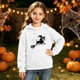 thumbnail image 5 of BaoFuBaoMei Hoodie for Boys Girls Pullover Halloween Ghost Long Cuffed Sleeve Sweatshirt Tops with Pockets Fleece Lined Loose Hooded Fall Clothing for Daily Wear School Party Classroom Celebration, 5 of 8
