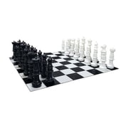 MegaChess Outdoor Chess Set Giant with 37 King Bundle, Board & Checker Set