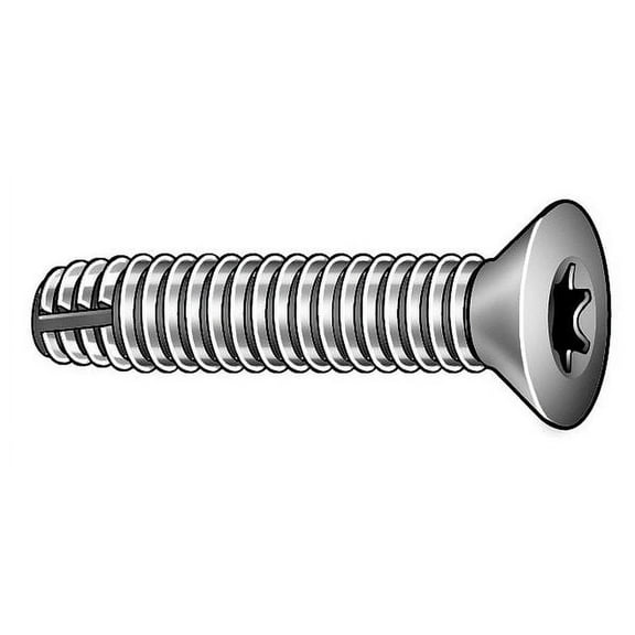 Thread Cutting Screw, 1/4" x 2-1/4 in, Phosphate Steel Flat Head Torx Drive, 100 PK