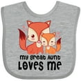 thumbnail image 3 of Inktastic Fox My Great Aunt Loves Me Boys or Girls Baby Bib, 3 of 4