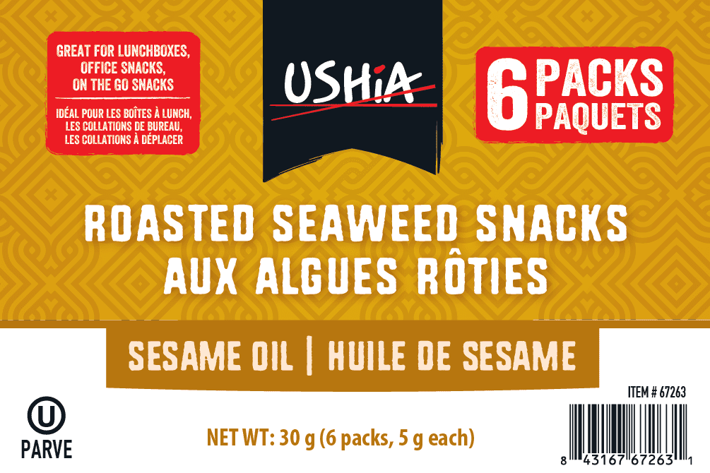 Ushia Premium Roasted Seaweed Sea Salt & Sesame Oil