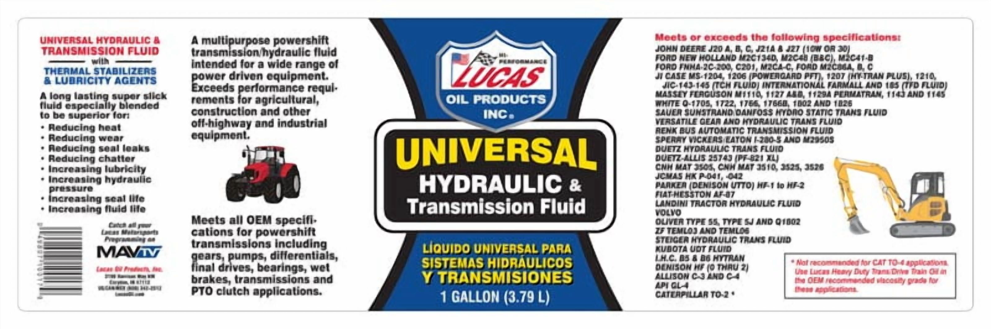 Lucas Oil Universal Hydraulic Fluid Automatic Transmission Fluid